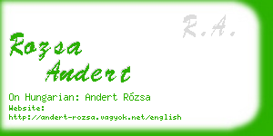 rozsa andert business card